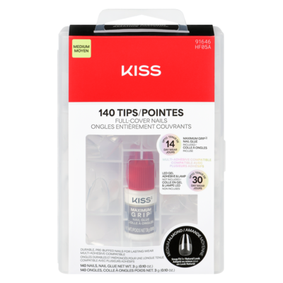 Kiss Ongles entièrement couvrants amande moyenne 1 ea, 17,99 $/1ch