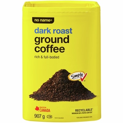 No Name Dark Roast Ground Coffee 907 g, $1.76/100g