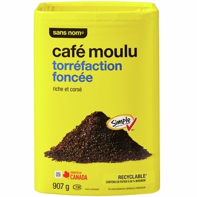 Café moulu à torréfaction foncée
