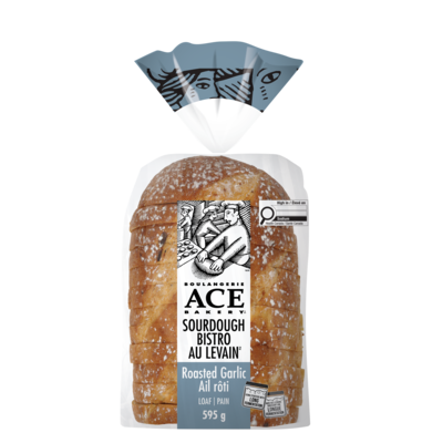 ACE Bistro Sourdough Bread, Roasted Garlic 595 g, $0.84/100g