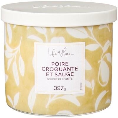 Life at Home Bougie parfumée Poire croquante et sauge 1 ea, 16,00 $/1ch