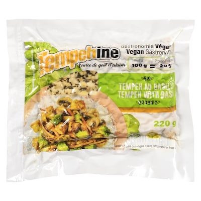 Tempehine Tempeh au basilic bio 220 g, 3,18 $/100g