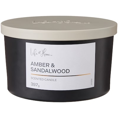 Life at Home Amber and Sandalwood Scented Candle 1 ea, $16.00/1ea