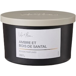 Life at Home Bougie parfumée Ambre et bois de santal 1 ea, 16,00 $/1ch