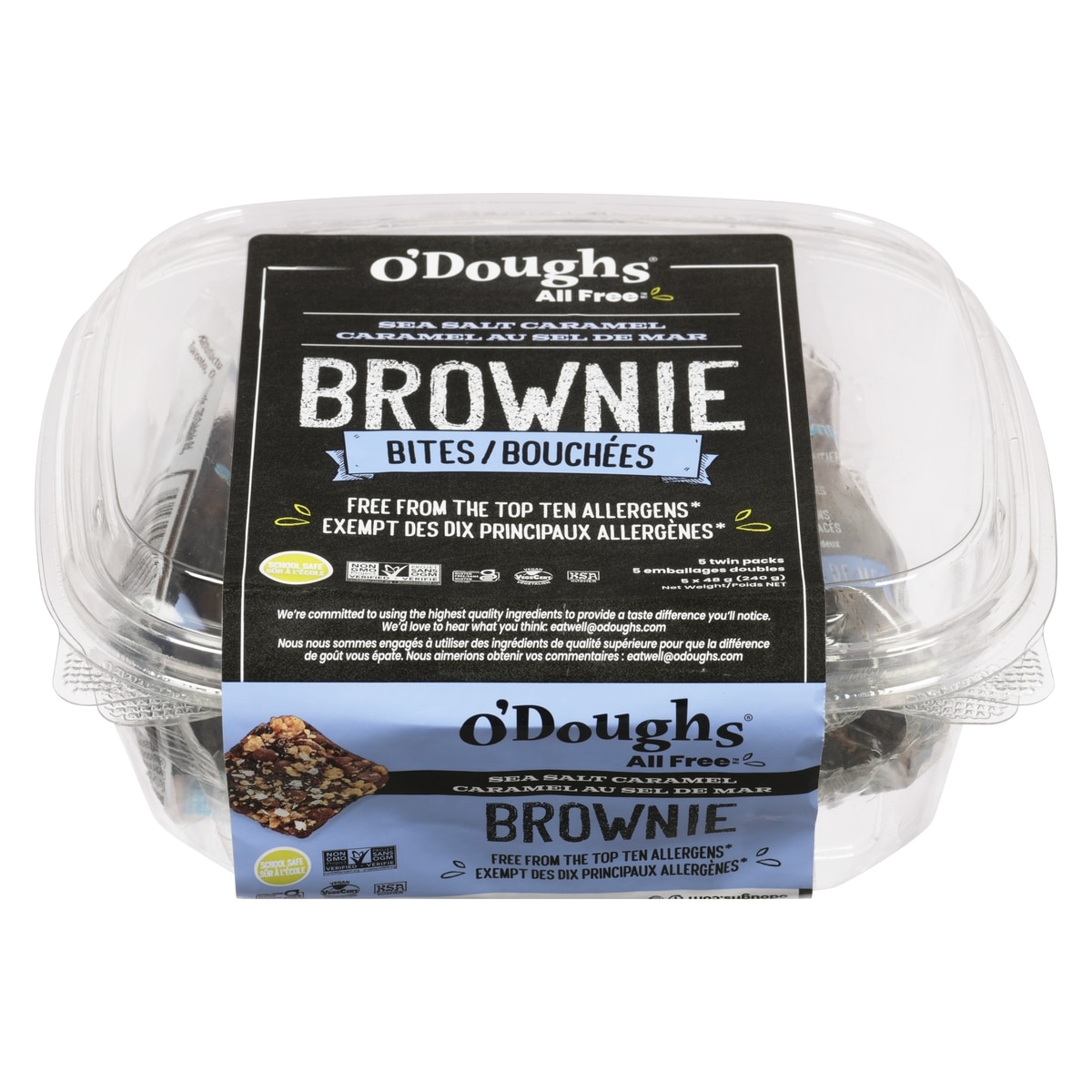O’Dough’s Brownie bouchées caramel au sel de mar 5x48.0 g, 28,30 $/100g