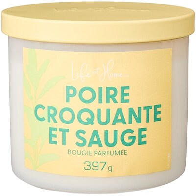 Life at Home Bougie parfumée Poire croquante et sauge 1 ea, 16,00 $/1ch