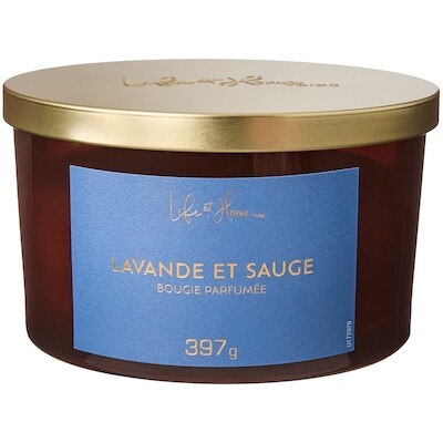 Life at Home Bougie parfumée Lavande et sauge 1 ea, 16,00 $/1ch