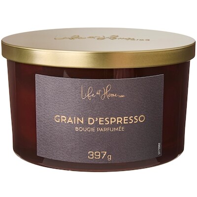 Life at Home Bougie parfumée Grain d’espresso 1 ea, 16,00 $/1ch