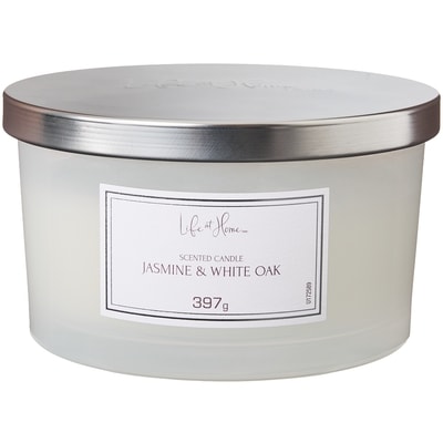 Life at Home Jasmine and White Oak Scented Candle 1 ea, $16.00/1ea