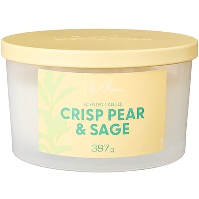 Life at Home Crisp Pear and Sage Scented Candle 1 ea, $16.00/1ea