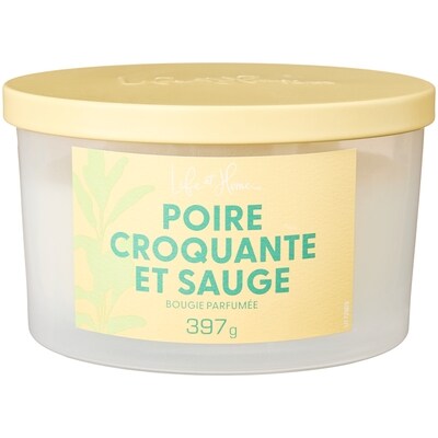 Life at Home Bougie parfumée Poire croquante et sauge 1 ea, 16,00 $/1ch