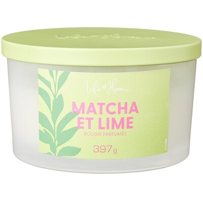 Life at Home Bougie parfumée Matcha et lime 1 ea, 16,00 $/1ch