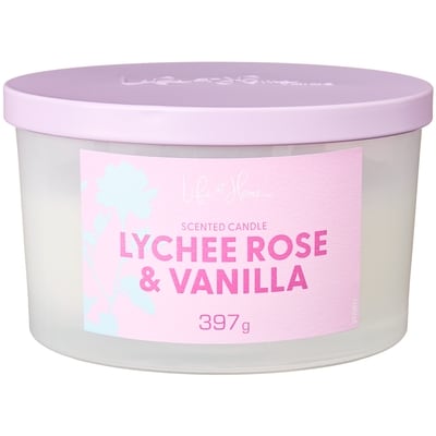 Life at Home Lychee Rose and Vanilla Scented Candle 1 ea, $16.00/1ea