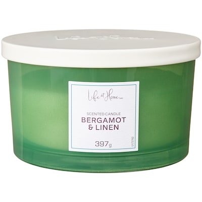 Life at Home Bergamot and Linen Scented Candle 1 ea, $16.00/1ea