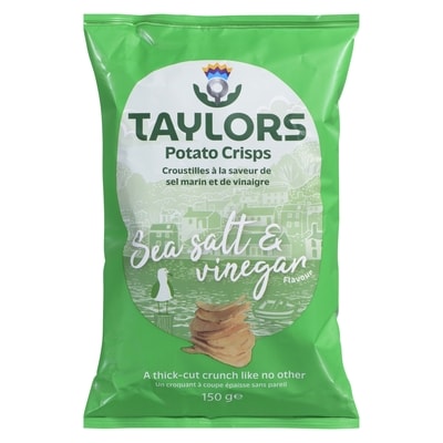 TAYLORS CHIPS Sea Salt And Vinegar Flavour Potato Crisps 150 g, $3.66/100g