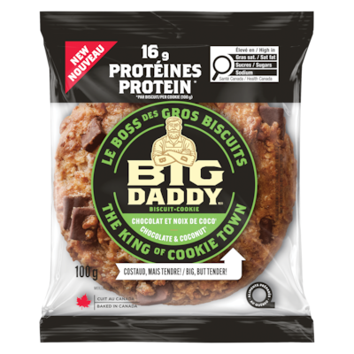 Big Daddy Biscuit chocolat et noix de coco, paquet de 6 6x100.0 g, 1,83 $/100g