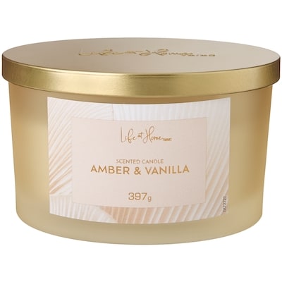Life at Home Amber and Vanilla Scented Candle 1 ea, $16.00/1ea