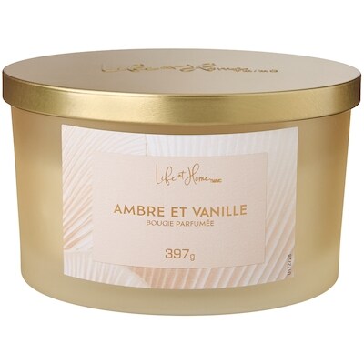 Life at Home Bougie parfumée Ambre et vanille 1 ea, 16,00 $/1ch
