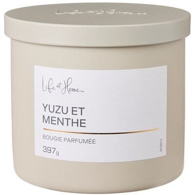 Life at Home Bougie parfumée Yuzu et menthe 1 ea, 16,00 $/1ch
