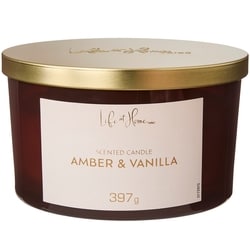 Life at Home Amber and Vanilla Scented Candle 1 ea, $16.00/1ea