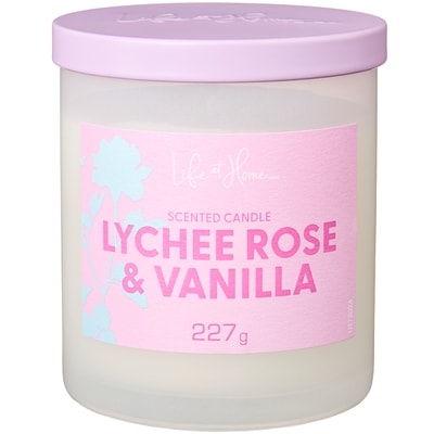 Life at Home Lychee Rose and Vanilla Scented Candle 1 ea, $10.00/1ea