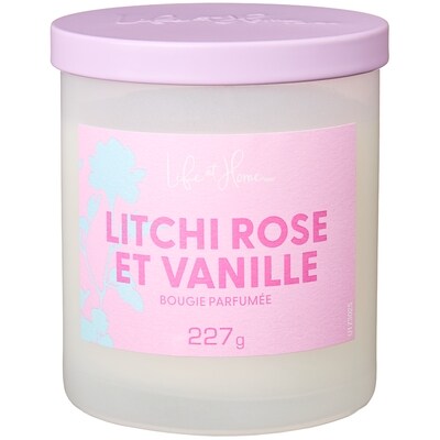 Life at Home Bougie parfumée Litchi rose et vanille 1 ea, 10,00 $/1ch