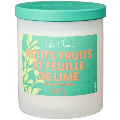 Life at Home Bougie parfumée Petits fruits et feuille de lime 1 ea, 10,00 $/1ch