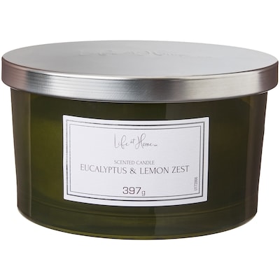 Life at Home Eucalyptus and Lemon Zest Scented Candle 1 ea, $16.00/1ea