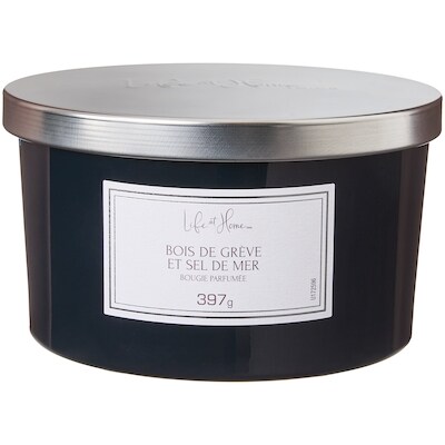 Life at Home Bougie Bois de grive et sel de mer 1 ea, 16,00 $/1ch