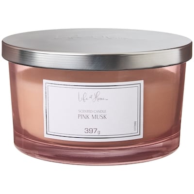 Life at Home Pink Musk Scented Candle 1 ea, $16.00/1ea