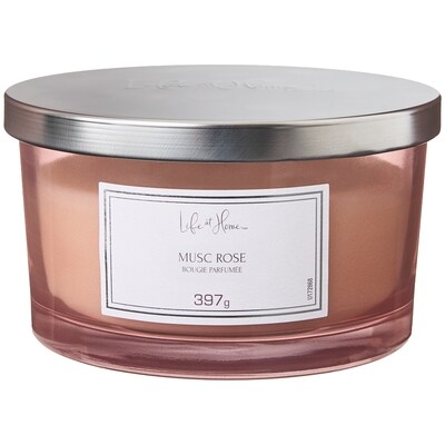 Life at Home Bougie parfumée parfumée Musc rose 1 ea, 16,00 $/1ch