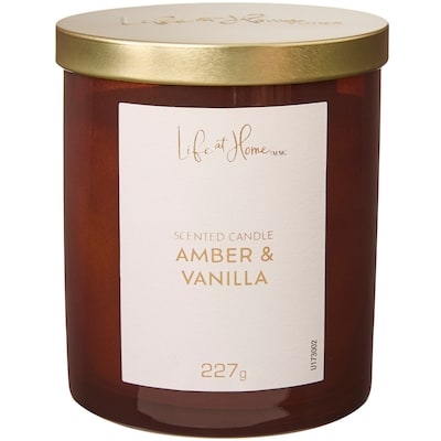 Life at Home Amber and Vanilla Scented Candle 1 ea, $10.00/1ea