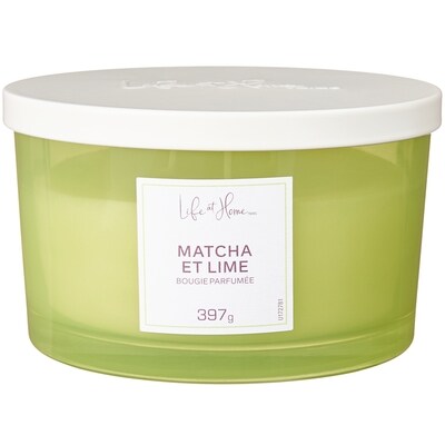 Life at Home Bougie parfumée Matcha et lime 1 ea, 16,00 $/1ch