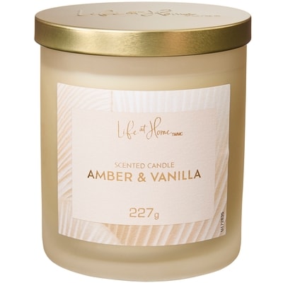 Life at Home Amber and Vanilla Scented Candle 1 ea, $10.00/1ea