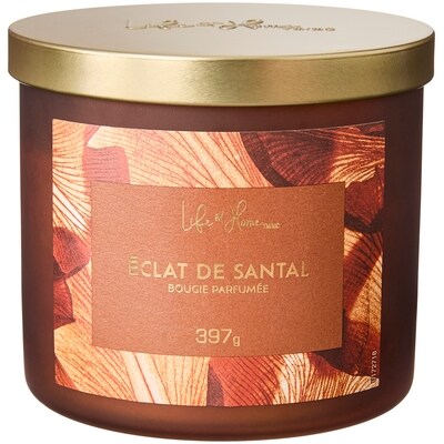 Life at Home Bougie parfumée Éclat de santal 1 ea, 16,00 $/1ch