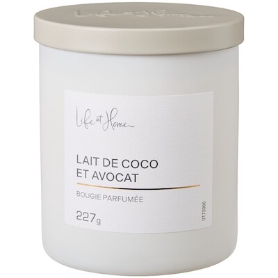 Life at Home Bougie parfumée Lait de coco et avocat 1 ea, 10,00 $/1ch