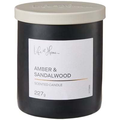 Life at Home Amber and Sandalwood Scented Candle 1 ea, $10.00/1ea