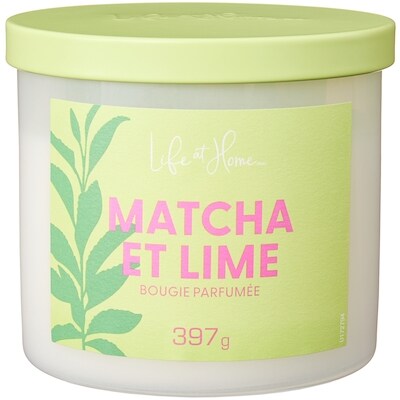 Life at Home Bougie parfumée Matcha et lime 1 ea, 16,00 $/1ch
