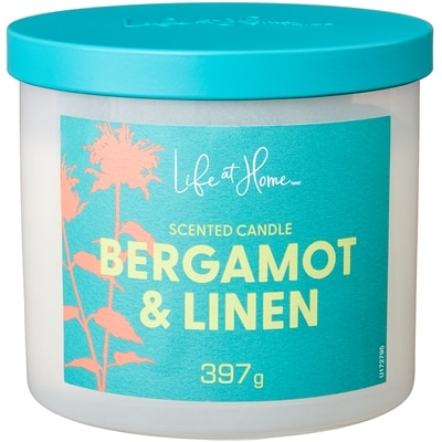 Life at Home Bergamot and Linen Scented Candle 1 ea, $16.00/1ea