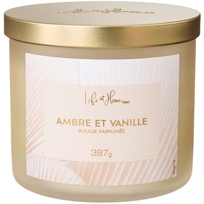 Life at Home Bougie parfumée Ambre et vanille 1 ea, 16,00 $/1ch