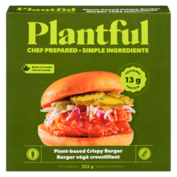PLANTFUL Plant-Based Crispy Burger 352x352.0 g, $2.98/100g