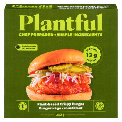 PLANTFUL Plant-Based Crispy Burger 352x352.0 g, $2.98/100g