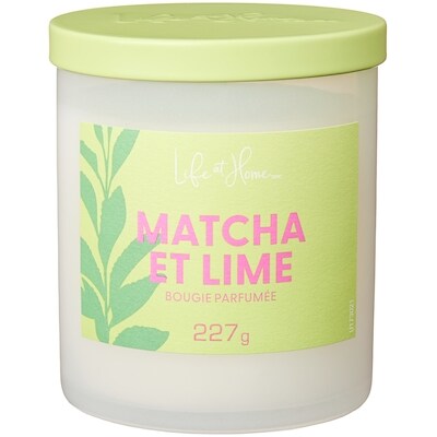 Life at Home Bougie parfumée Matcha et lime 1 ea, 10,00 $/1ch