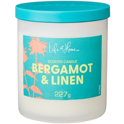 Life at Home Bergamot and Linen Scented Candle 1 ea, $10.00/1ea