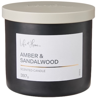 Life at Home Amber and Sandalwood Scented Candle 1 ea, $16.00/1ea