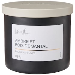 Life at Home Bougie parfumée Ambre et bois de santal 1 ea, 16,00 $/1ch
