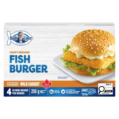 High Liner Crispy Breaded Fish Burger 250 g, $1.20/100g