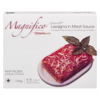 Magnifico Homestyle Lasagna In Meat Sauce 2500 g, $1.60/100g