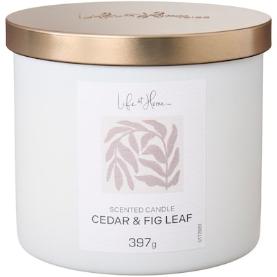 Life at Home Cedar and Fig Leaf Scented Candle 1 ea, $16.00/1ea