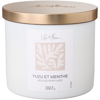 Life at Home Bougie parfumée Yuzu et menthe 1 ea, 16,00 $/1ch